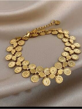 18k gold plated stainless steel bracelet